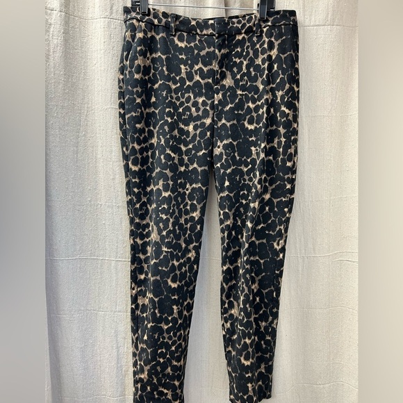 Mid Rise Leopard Harper Ankle Pants Old Navy/ size 10 Tall - Picture 3 of 14